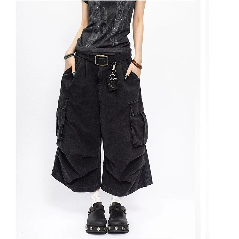 2026 Gothic Y2K Style Letter Printed Camouflage Patchwork Baggy Jeans Pants For Men Clothing Straight Cotton Loose Long Trousers