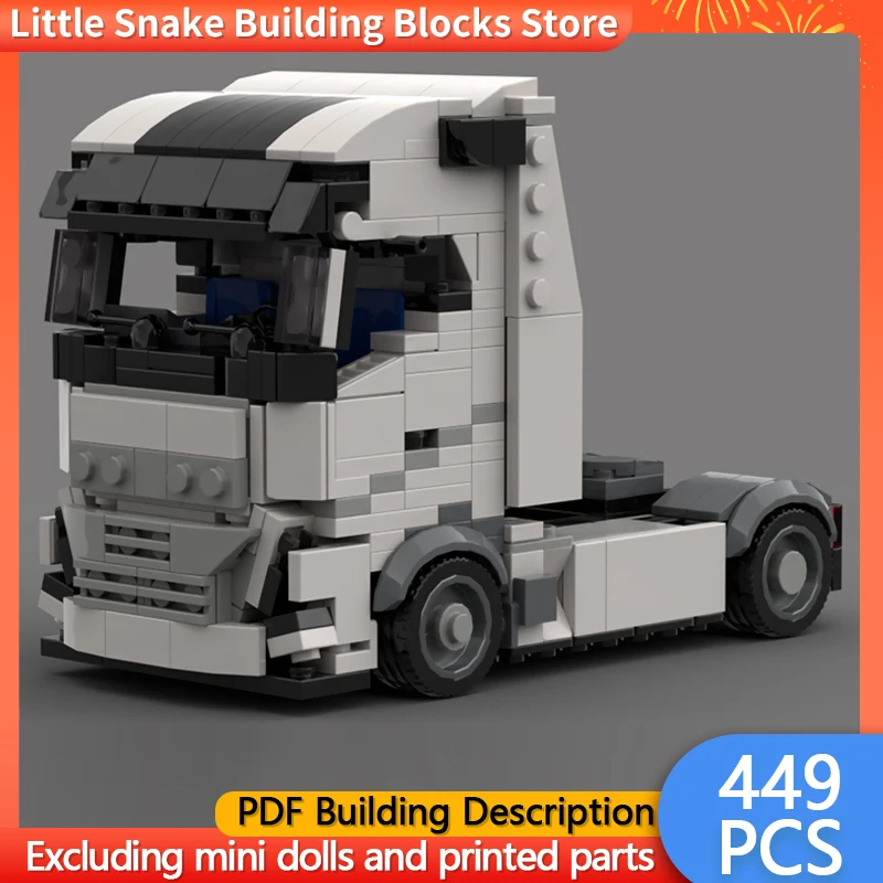 City Car Model MOC Building Bricks FH6 Heavy-Duty Truck Cab Modular Technology Gifts Holiday Assemble Children Toys Suit