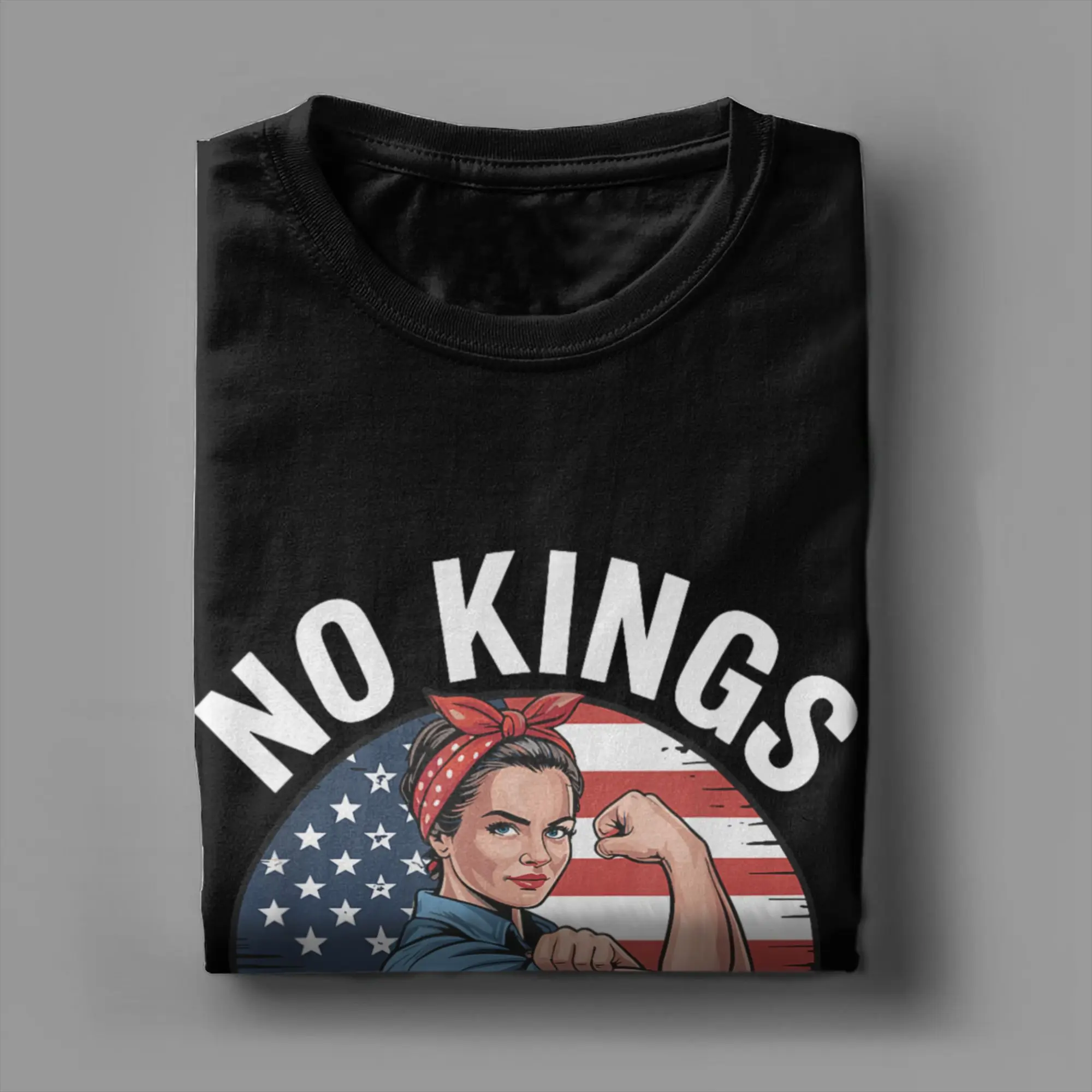 تي شيرت رجالي No Kings Fight Oligarchy Crazy Pure Cotton تي شيرت قصير الأكمام تي شيرت بياقة مستديرة ملابس صيفية #4