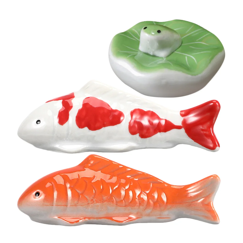 

Fish Tank Realistic Statue Floating Ornaments Ceramic Goldfish Figurine Ceramics Animals