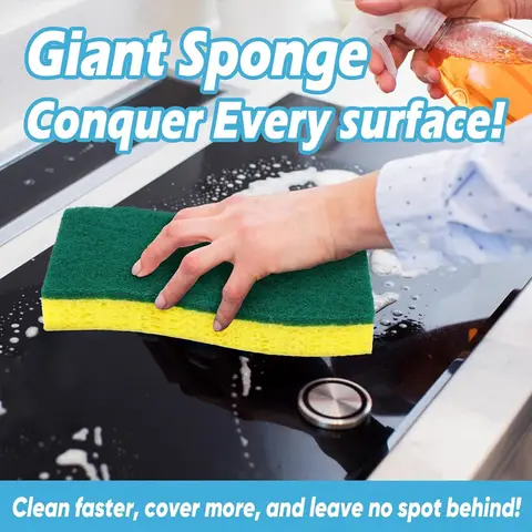 3-परत लकड़ी पुल्ज स्पंज - रसोई के लिए त्वरित-सूखने वाला डिश स्पंज, डबल-साइड स्क्रबिंग, गैर-खरोंच और गंध-प्रतिरोधी (नेट 10 best sales स्पंज - №2