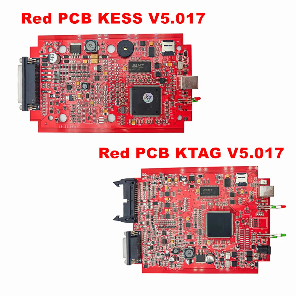 Online KESS V2.80 EU V2 V5.017 V2.53 KTAG 4LED V7.020 V2.25 Red PCB Online No Token OBD2 ECU Programmer Professional Tool