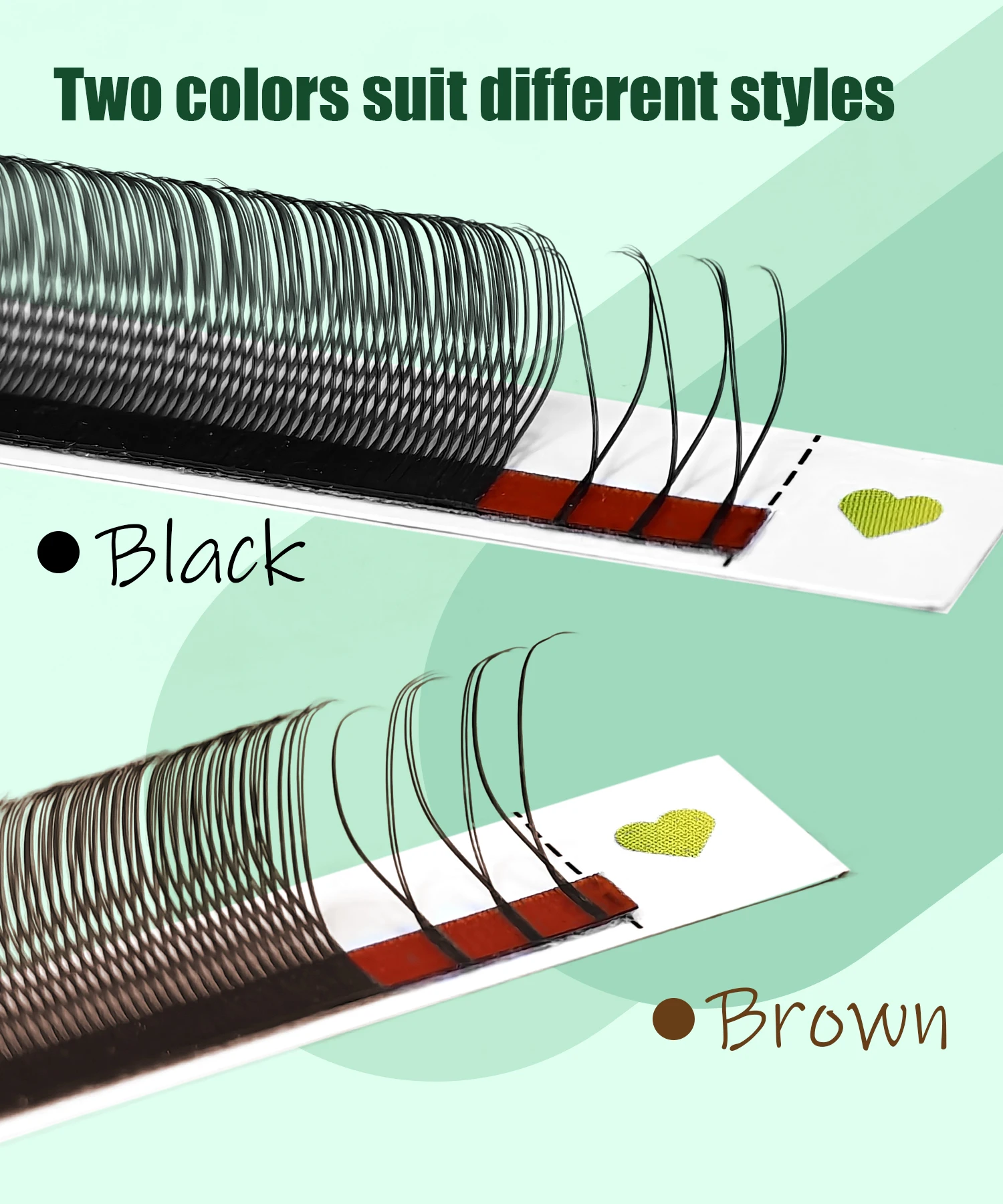 LAKANAKU 2D UU Technologie Fasern Wimpern Großhandel Form U YY Cilios Para Extensión De Volume Make-up Doppelspitzen-Wimpern YY Fio U – Detail 7