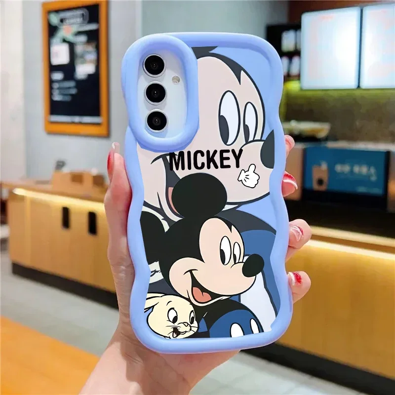 ديزني لطيف ميكي ميني حافظة لسامسونج غالاكسي A16 A15 A06 A05 A05S A35 A54 A52 A53 A34 A33 A73 A55 A36 5G A23 A24 4G غطاء #3