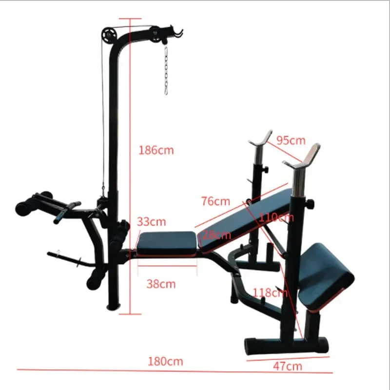 for Multifunctional High Pull Weight Bench Household Push Up Frame Indoor Weight Rack Barbell Stand Fitness Equipment