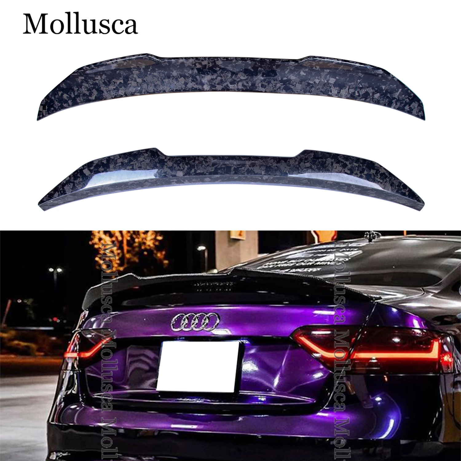 

For AUDI A5 B8 B8.5 4Door Sportback 8TA PSM Style Forged Carbon fiber Rear Spoiler Trunk wing 2009-2017