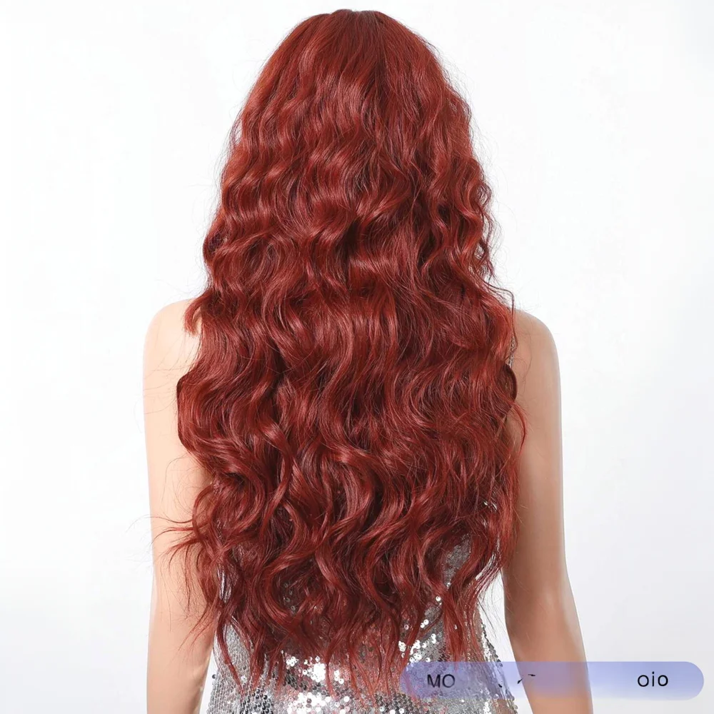 Picture 6: Easihair Reddish Brown Red Long Wavy Wig Heat Resistant Synthetic Hair Natural Looking Wigs for Women Party Cosplay Daily Wear