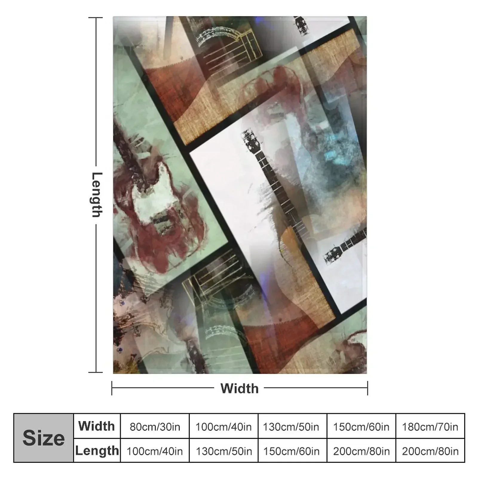 6-Stringed Collage Throw Blanket Flannel Fabric halloween For Sofa Thin Luxury Bed sofa bed Blankets