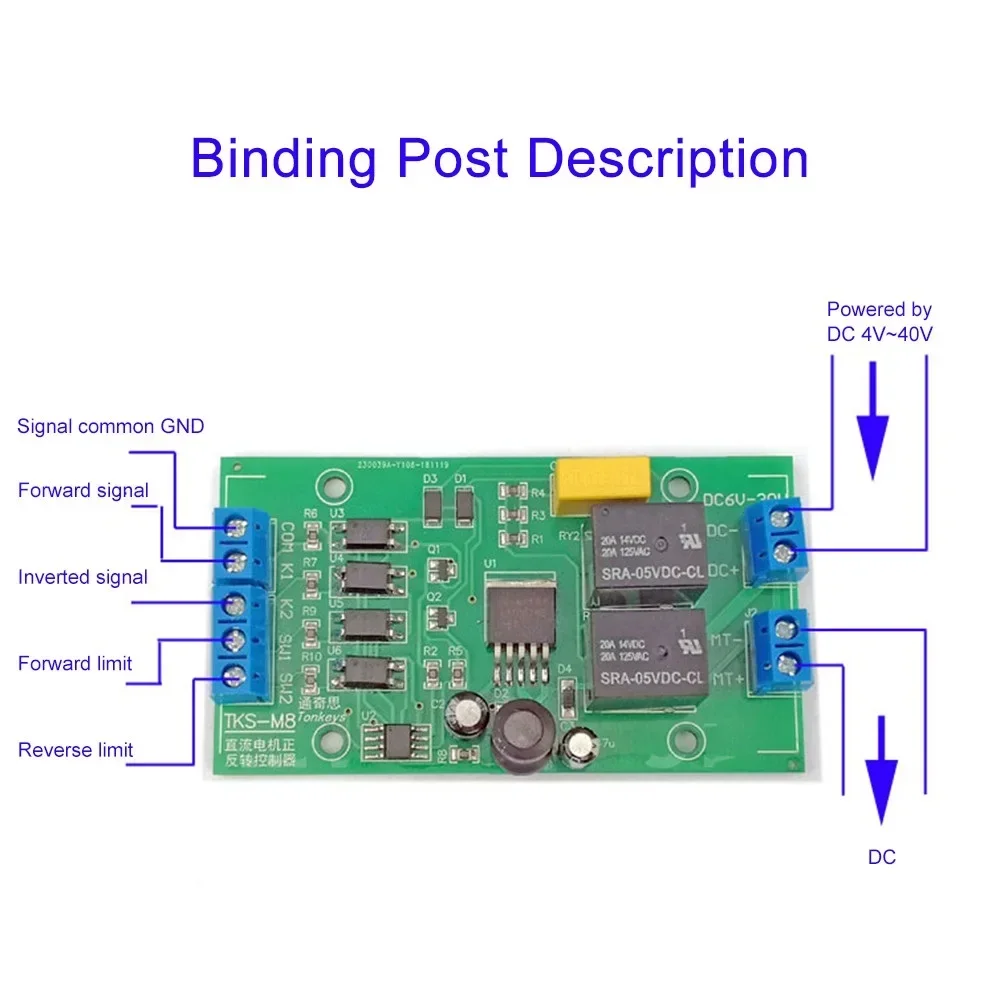 DC 6V 12V 24V DC Motor Forward and Reverse Controller 20A High Current Driver Lifting Control Board For arduino NEW