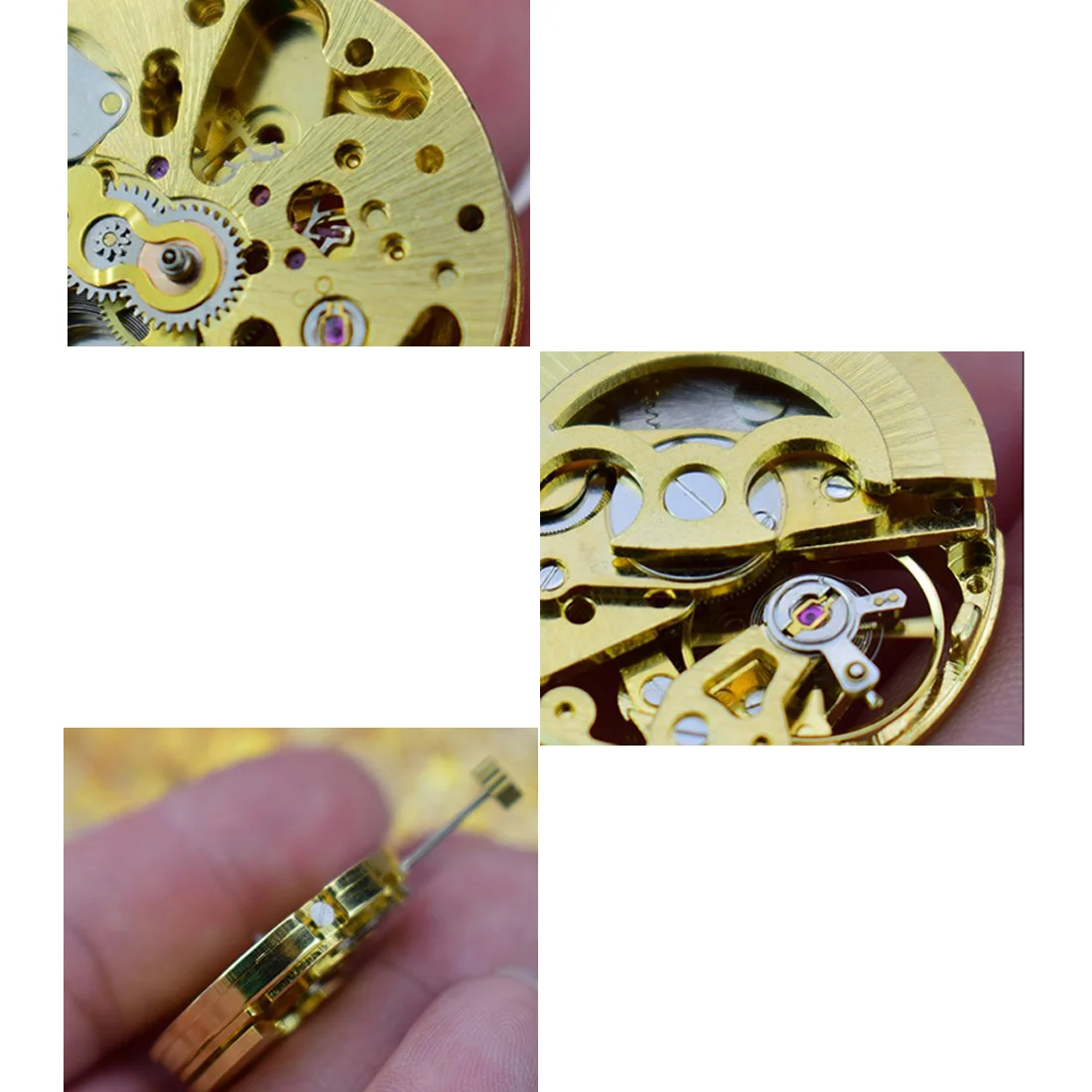

Золотой механизм Gold Skeleton 2004 с обычной регулировкой маятника, схема радиации, полностью автоматический часовой механизм - ABQU