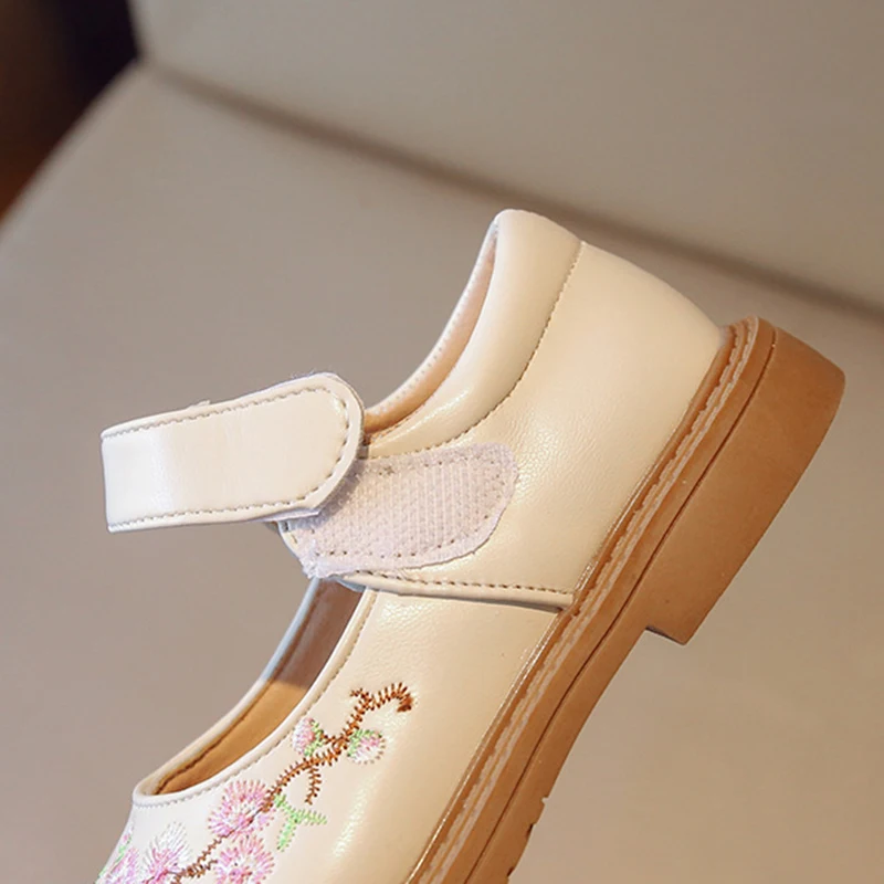 Neonate Premium Flats Wedding Princess Dress Shoes suola in gomma PU Leather Infant Toddler First Walking culla Shoes