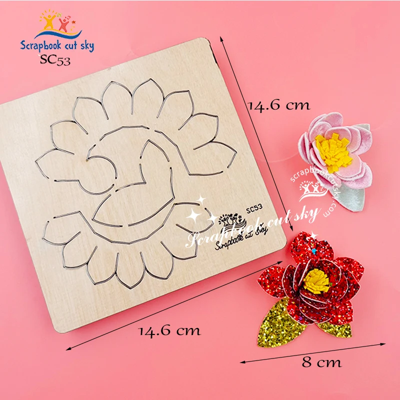 

SC53 Flower Hair Clip Hair Accessory is suitable for wooden cutting molds on die-cutting machines.