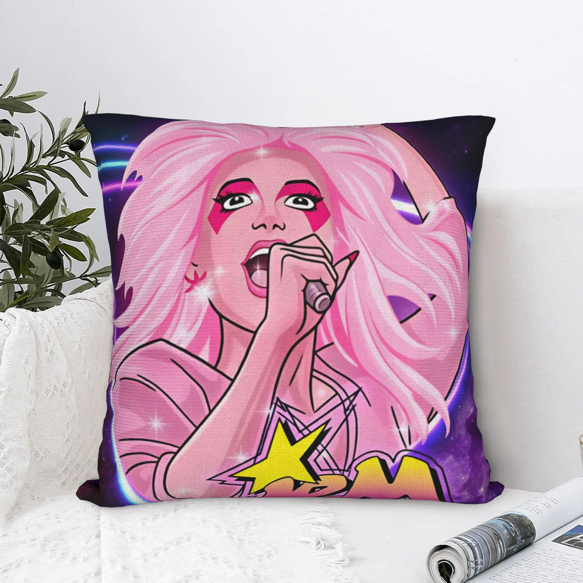 Jem And The Holograms Movie Pillow Cover  Comfy Cushion Cover Novelty Pillow Case For Living Room Sofa
