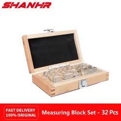 Shahe 32 pz/set 1 grado 0 strumenti di misurazione del calibro del blocco di ispezione del calibro del blocco di grado 0