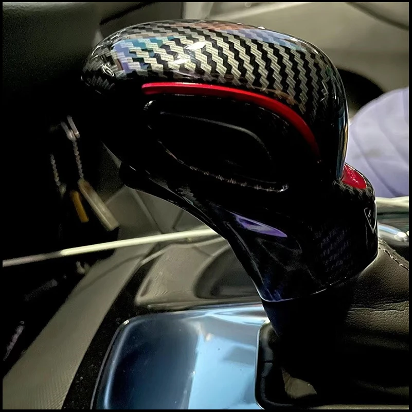 Car Styling For Chevrolet Equinox 2020-2022 Gear Shift Knob Cover Cap Decoration Carbon Pattern Strips Auto Parts Accessories