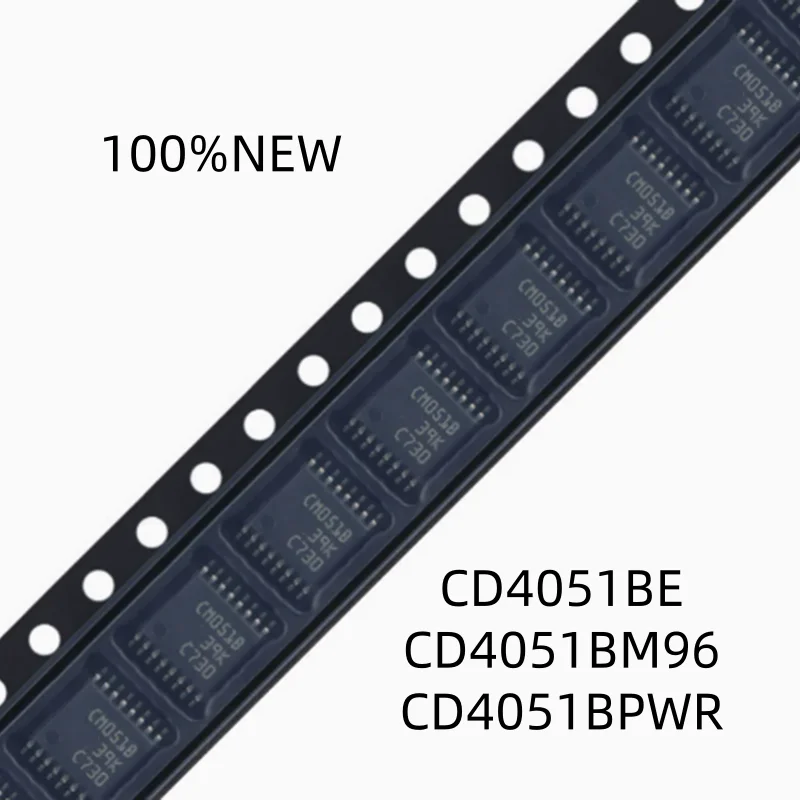 (10Pcs) 100% New Cd4051Be Dip-16 Cd4051Bm96 Cd4051Bm Sop-16 Cd4051Bpwr Cm051B Tssop-16 Analog Switch Multiplexing Chip Ic