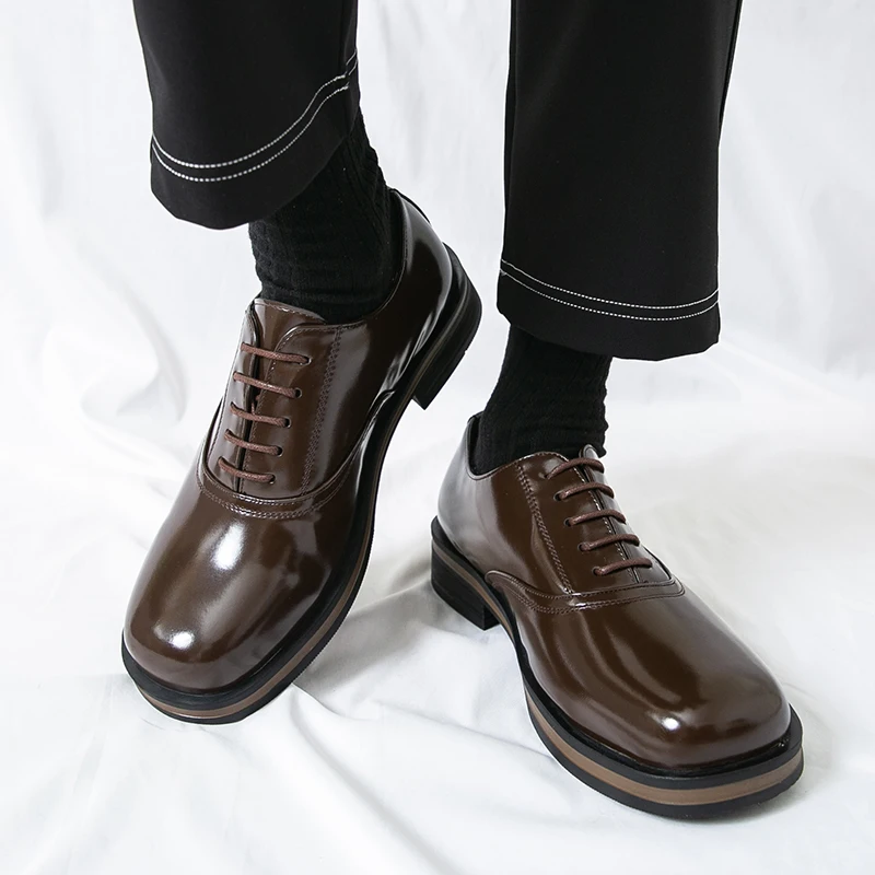 

Размер 38-46, мужская деловая официальная обувь, повседневная удобная дышащая модная кожаная социальная обувь из США для мужчин