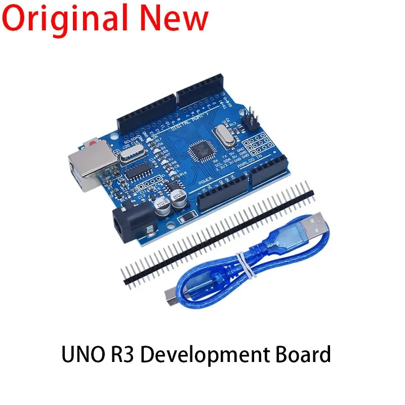 UNO R3 ATmeGa328P CH340 CH340G Development Card for Ardu37, with Right Pin and Cable, 1 pcs