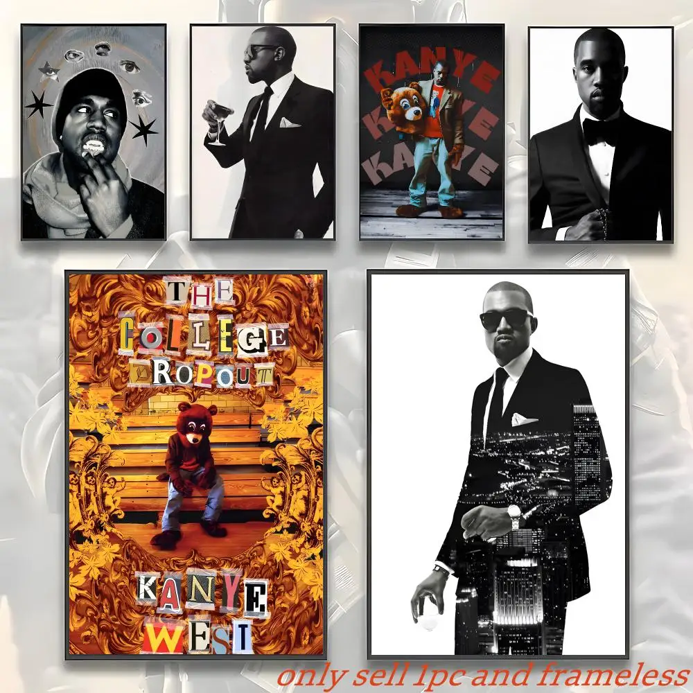Gangsta rap Singer K-Kanye WestS Poster Gift with prints Home bedroom living room decoration promotion and display