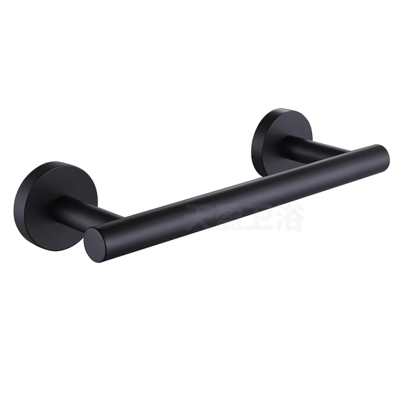 304 Stainless Steel Matte Black Bath Towel Bar Single Layer Towel Rack Bathroom Sanitary Pendant Accessories
