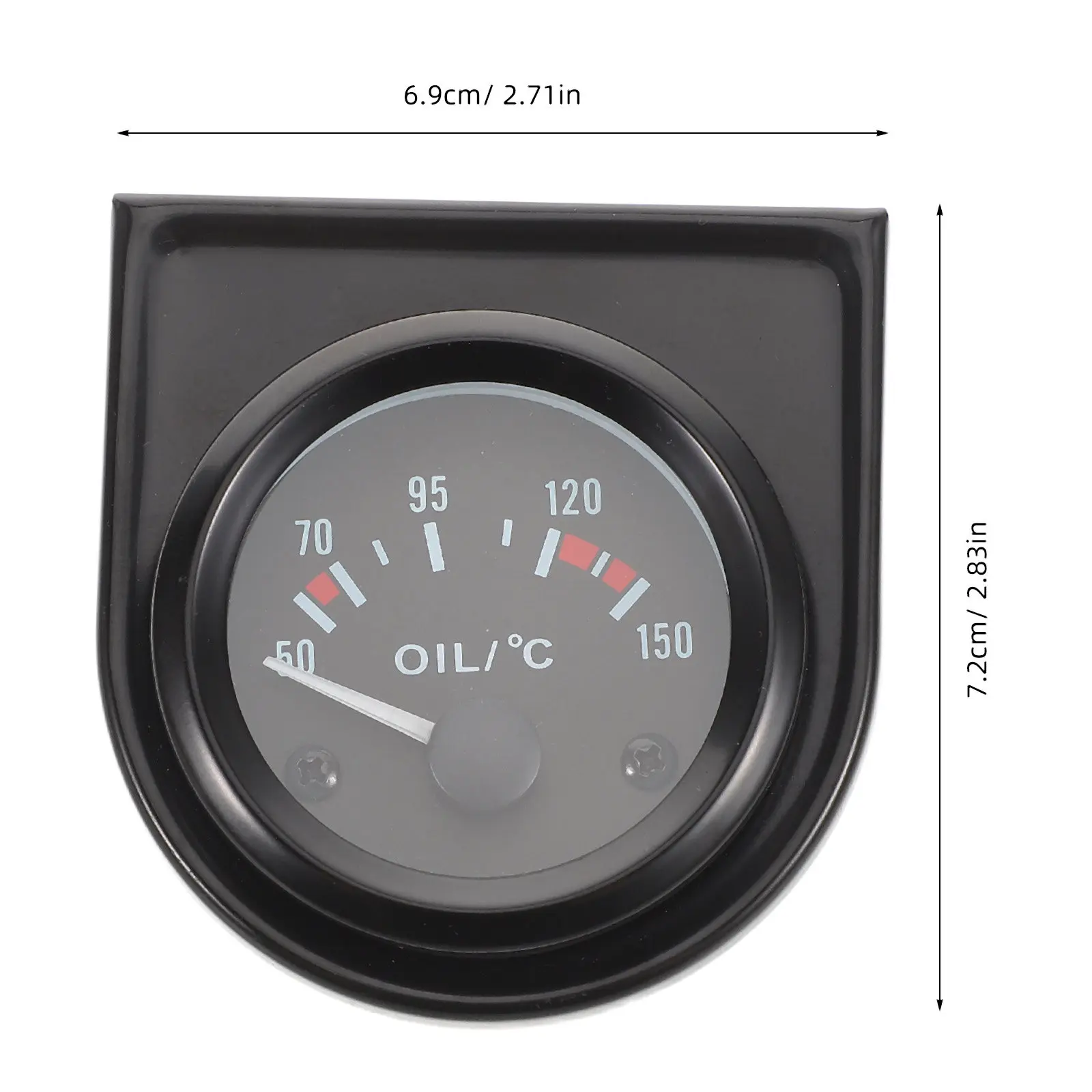 Motorcycle Handlebar Thermometer Waterproof 22-25mm Mount Temperature Gauge Halloween Christmas Car Oil Temperature Gauge Black