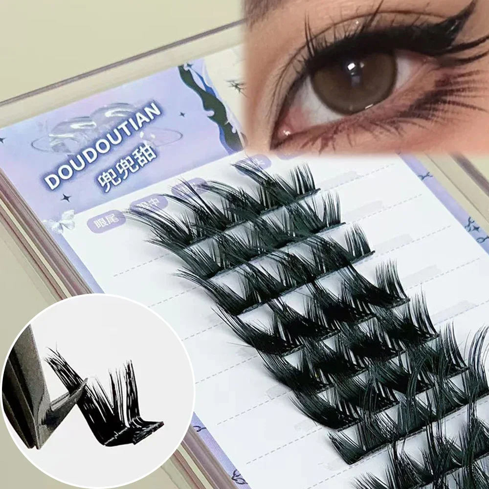 12Rows Fox False Eyelashes DIY Lashes Extensions Long Thick Flase Eyelash Clusters Make Up 3D Natural Volume Faux Eye Tools