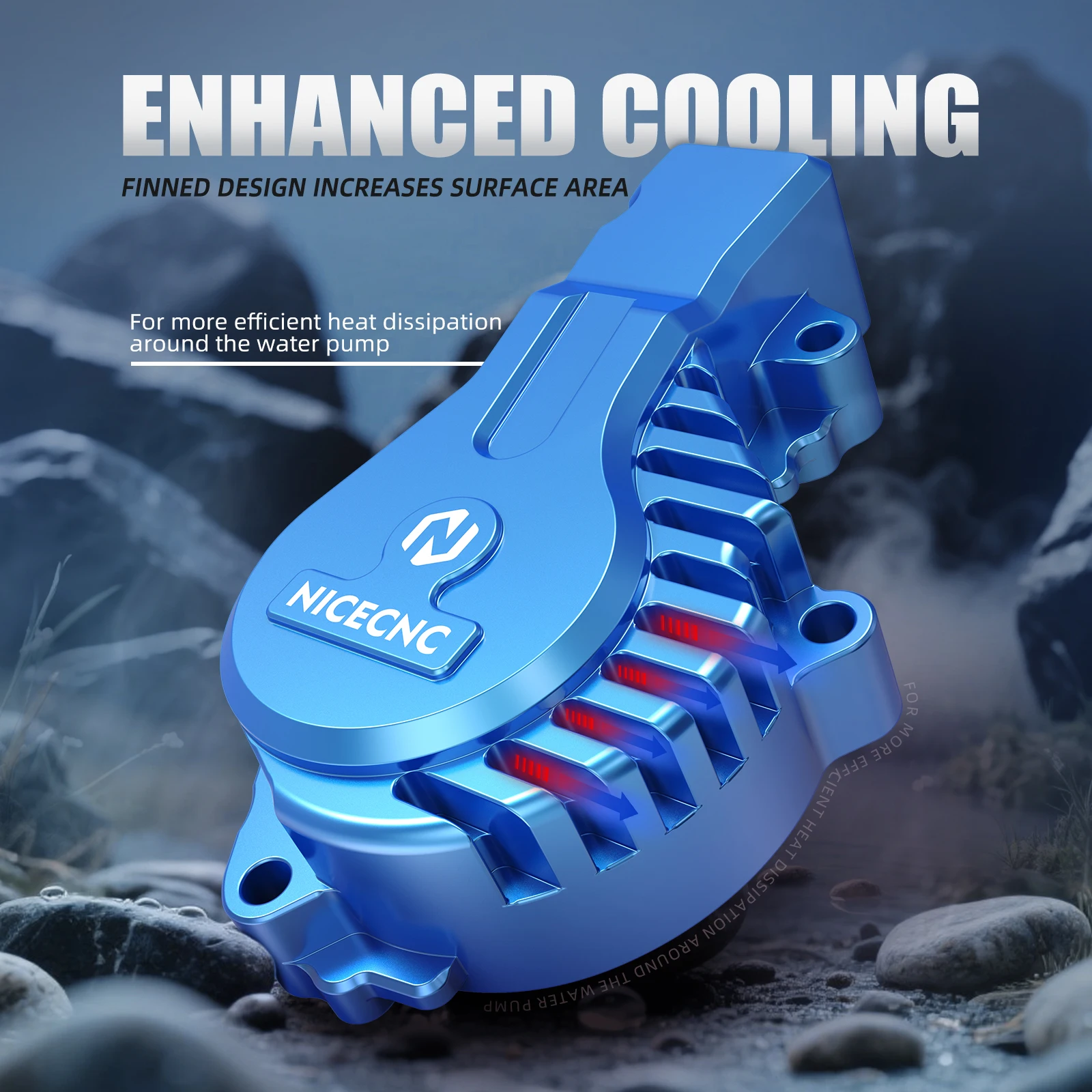 (EU-Lager) NICECNC Wasserpumpenabdeckung Wasserpumpenkühler Impeller-Abstandshalter für KTM 690 Enduro /R 690 SMC /SMC R 12-2023 Husqvarna 701 – Detail 16