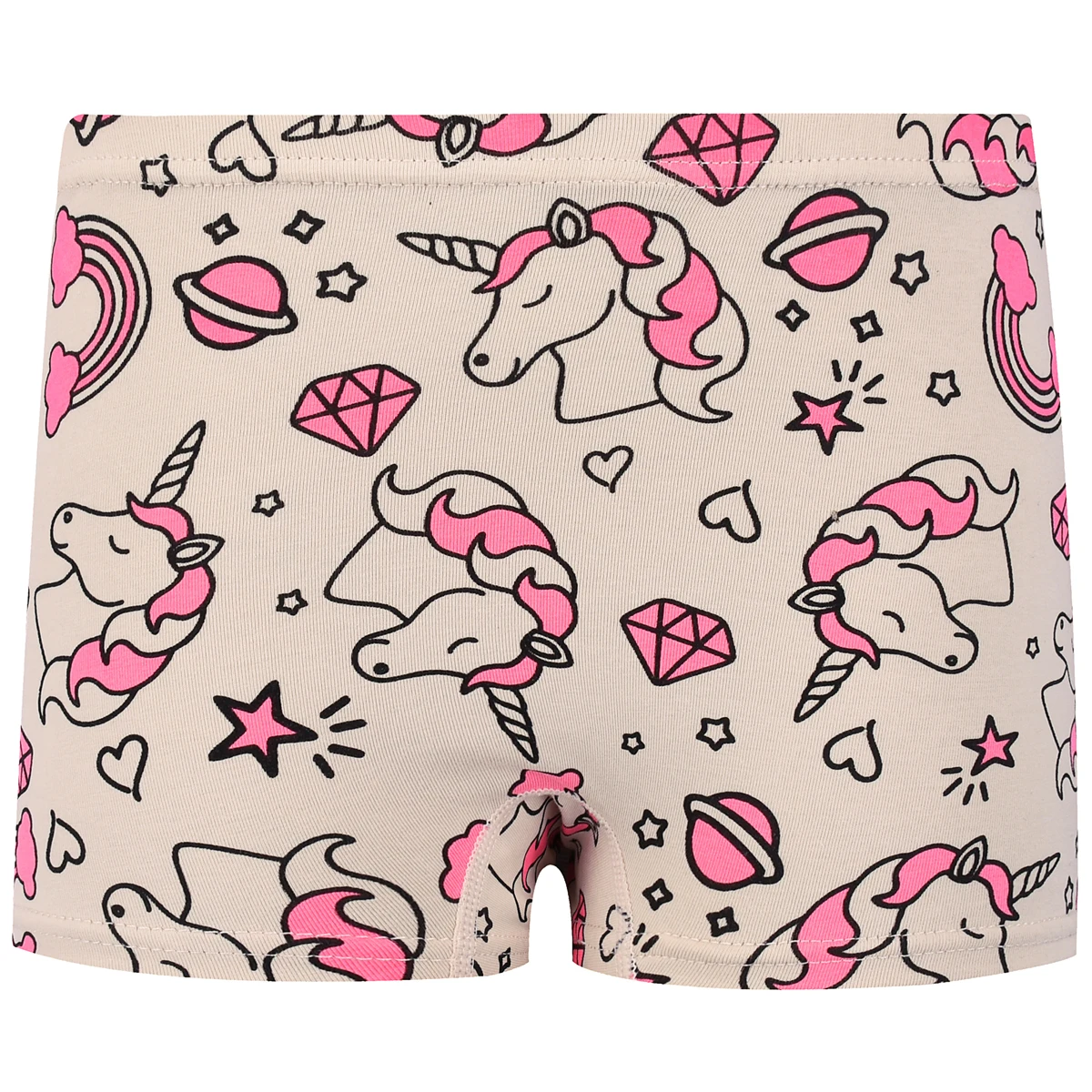 Girl's 3-Piece Unicorn Cat Boxer Cotton Underwear