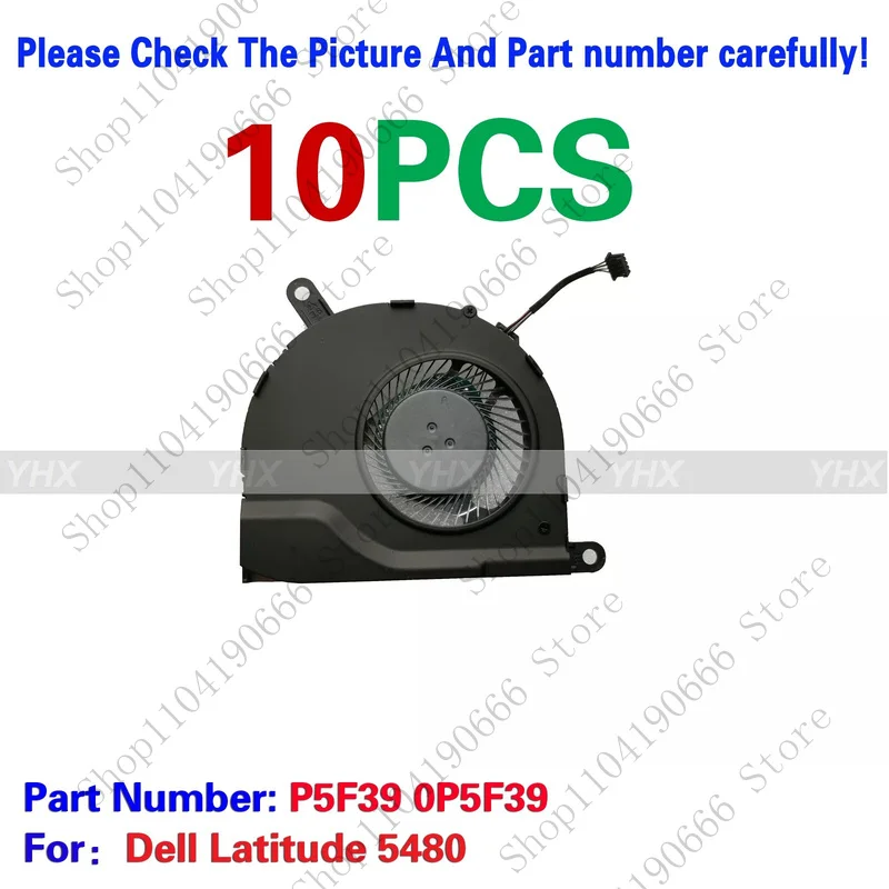 10PCS Neue 0P5F39 Für Dell Latitude 5480 Dual Core CPU Lüfter Intel Graphics P5F39 Notebook computer komponenten