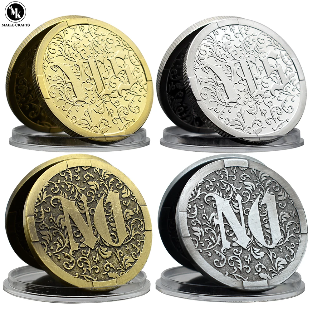 

Yes or No Decision Coin Lucky Challenge Coin Metal Medal Home Decoration Ornaments Collection Gift