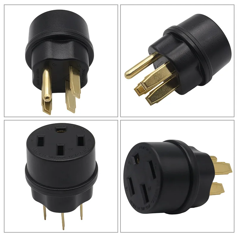 50A NEMA 14-50R power conversion socket for RV, in-line four-hole conversion head