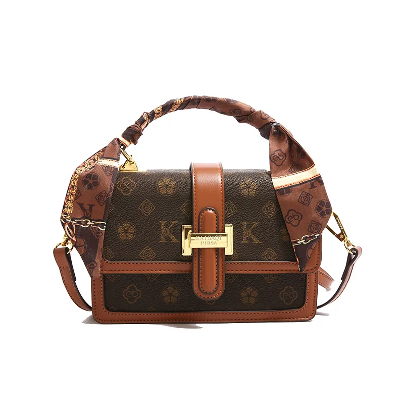 

2025 Monogram Square Bag, Color Block Shoulder Purse for Women, Luxe Crossbody Tote, Minimalist Day-to-Night Bag, Textured Sling