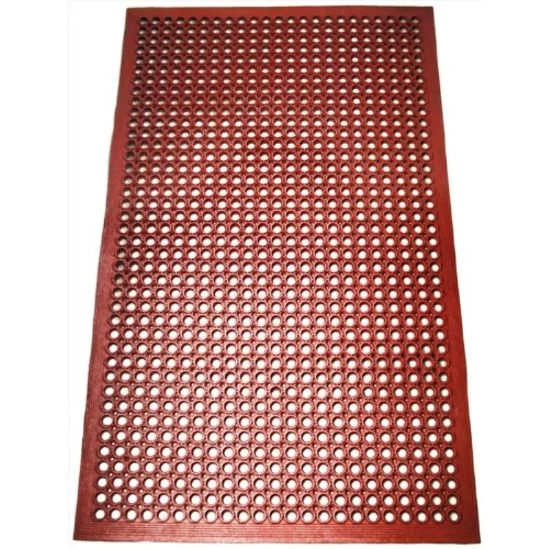 

54521 Commercial Grade Grease Resistant Anti-Fatigue Rubber Floor Mat, 36" x 60", Red