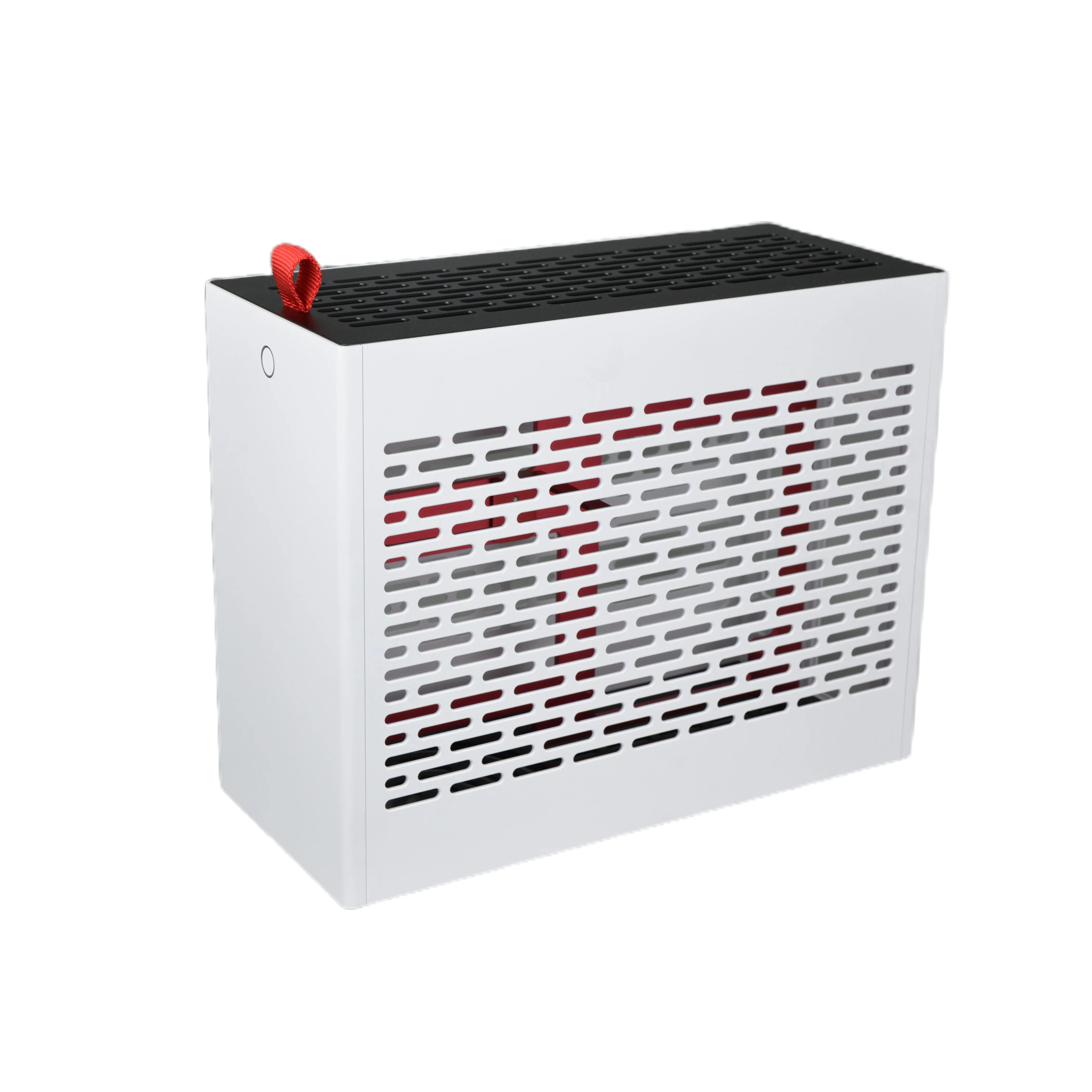 Mini itx Gaming PCケース,アルミニウム製,白,透明,フロントパネル付き,人気,卸売り