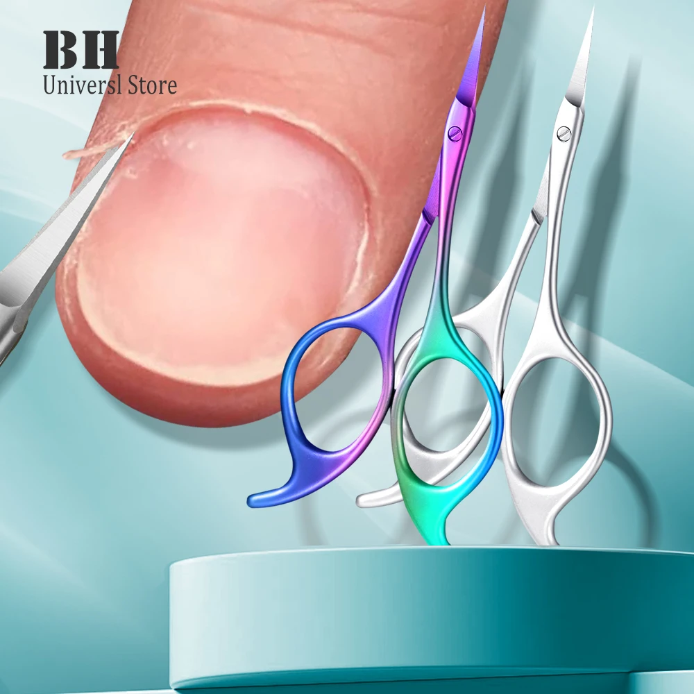 

1 шт. изогнутые ножницы для кутикулы, прецизионный триммер для кутикулы, маленькие ножницы из нержавеющей стали для ухода за маникюром, инструменты для кутикулы