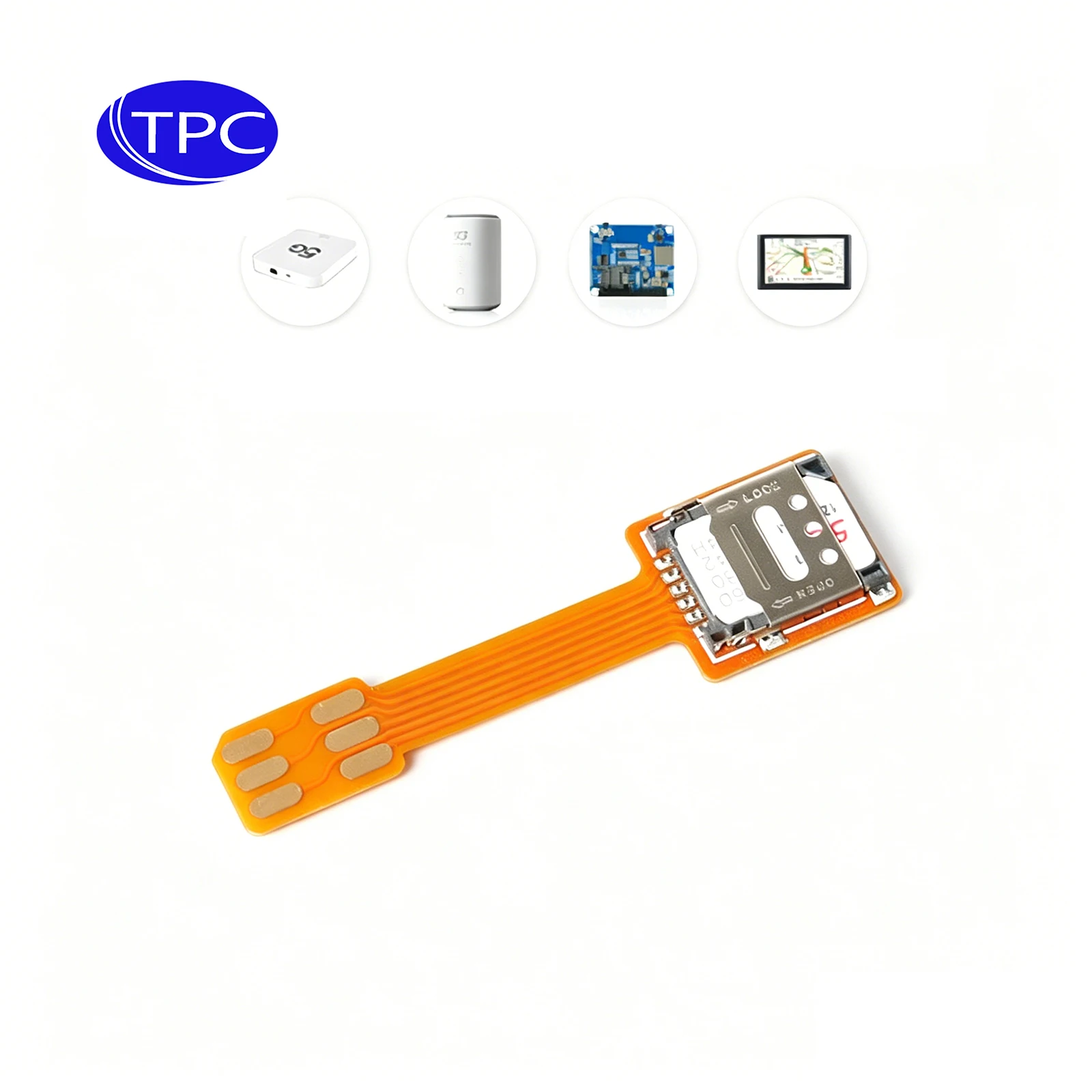 

TPC CPE External SIM Card Extension Cable 5cm, Nano SIM Flip-Cover Slot FPC Cable Adapter for Portable WiFi Router
