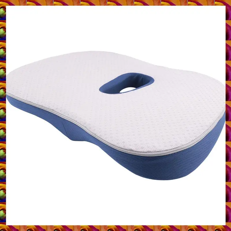 1 Piece Memory Foam Cushion Slow Rebound Office Chair Cushion Support Pillow Sedentary Buttock Pain Relief Massage Cushion B