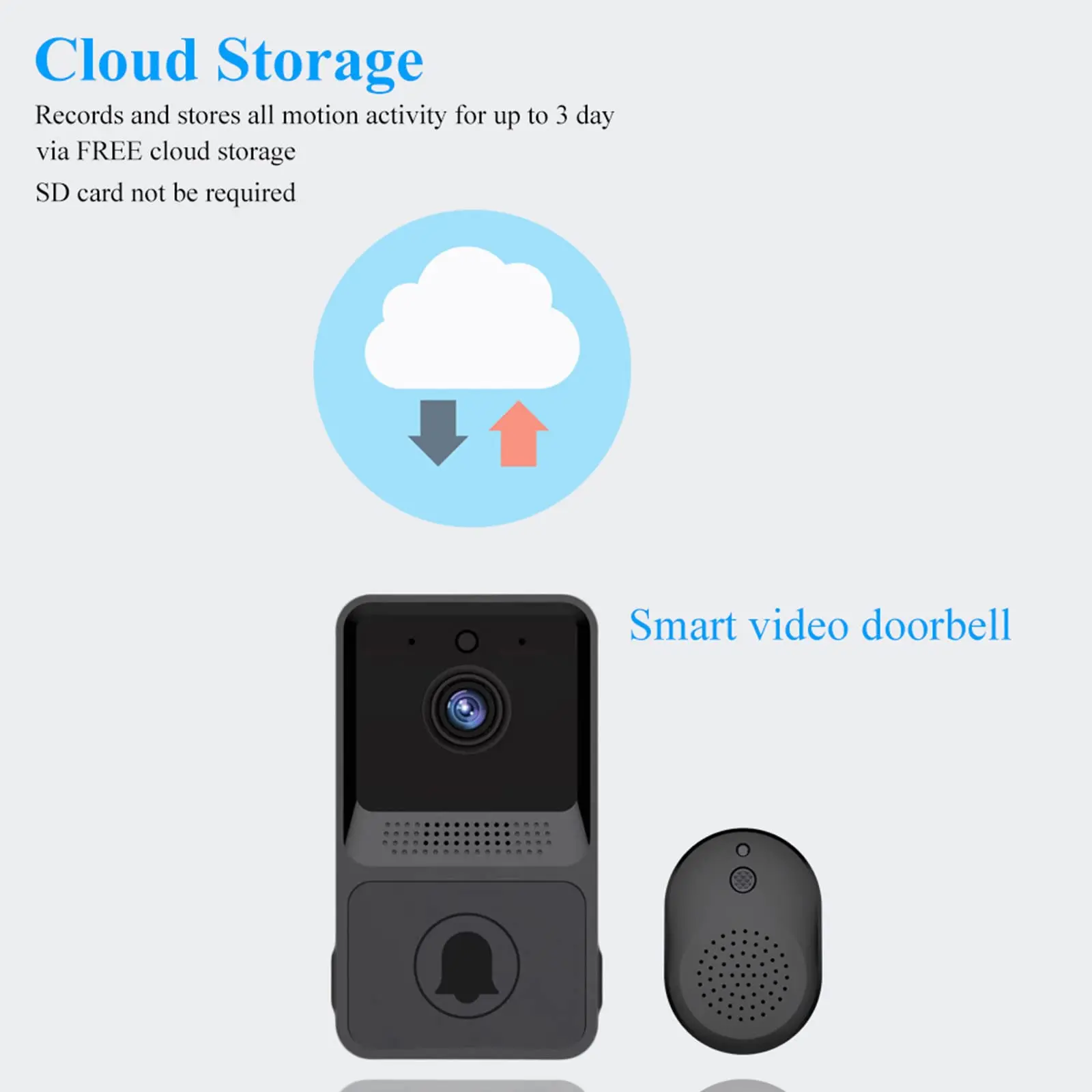 Timbre de Video inalámbrico con WIFI, cámara de visión nocturna, seguridad para el hogar inteligente, timbre HD, intercomunicador bidireccional, cambio de voz para el hogar inteligente