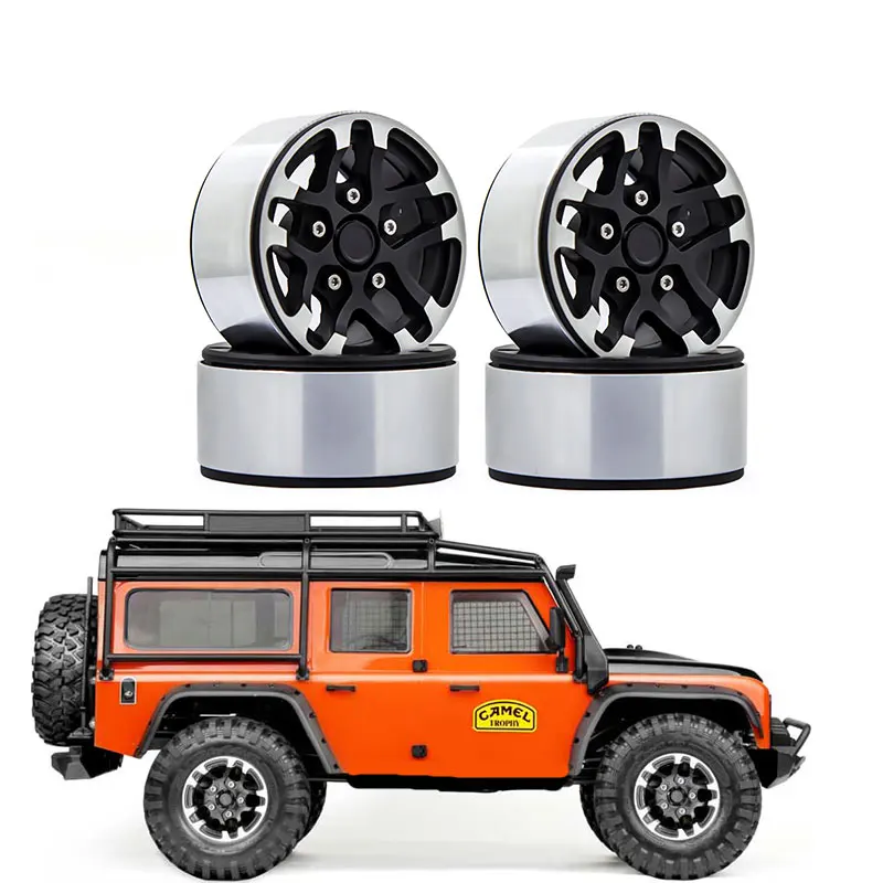 

1,9-дюймовые колеса из алюминиевого сплава G07, имитирующие заблокированные шины, универсальные для радиоуправляемых краулеров TRX4 SCX10 D90.