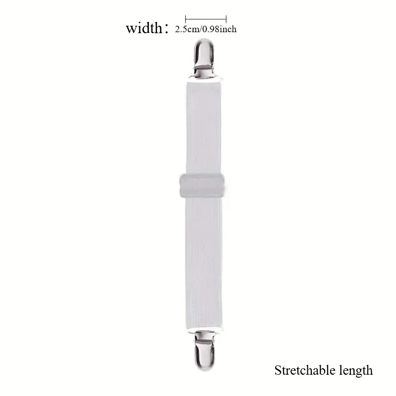 حزام ملاءة سرير قابل للتعديل غير قابل للانزلاق - مشبك مرن متعدد الوظائف لتثبيت أغطية المراتب بشكل آمن