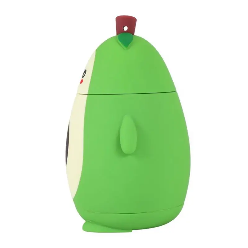 newA10R 2Pcs Cartoons Avocado Glass Double Layer Student Simple Cute Portable Water Cup