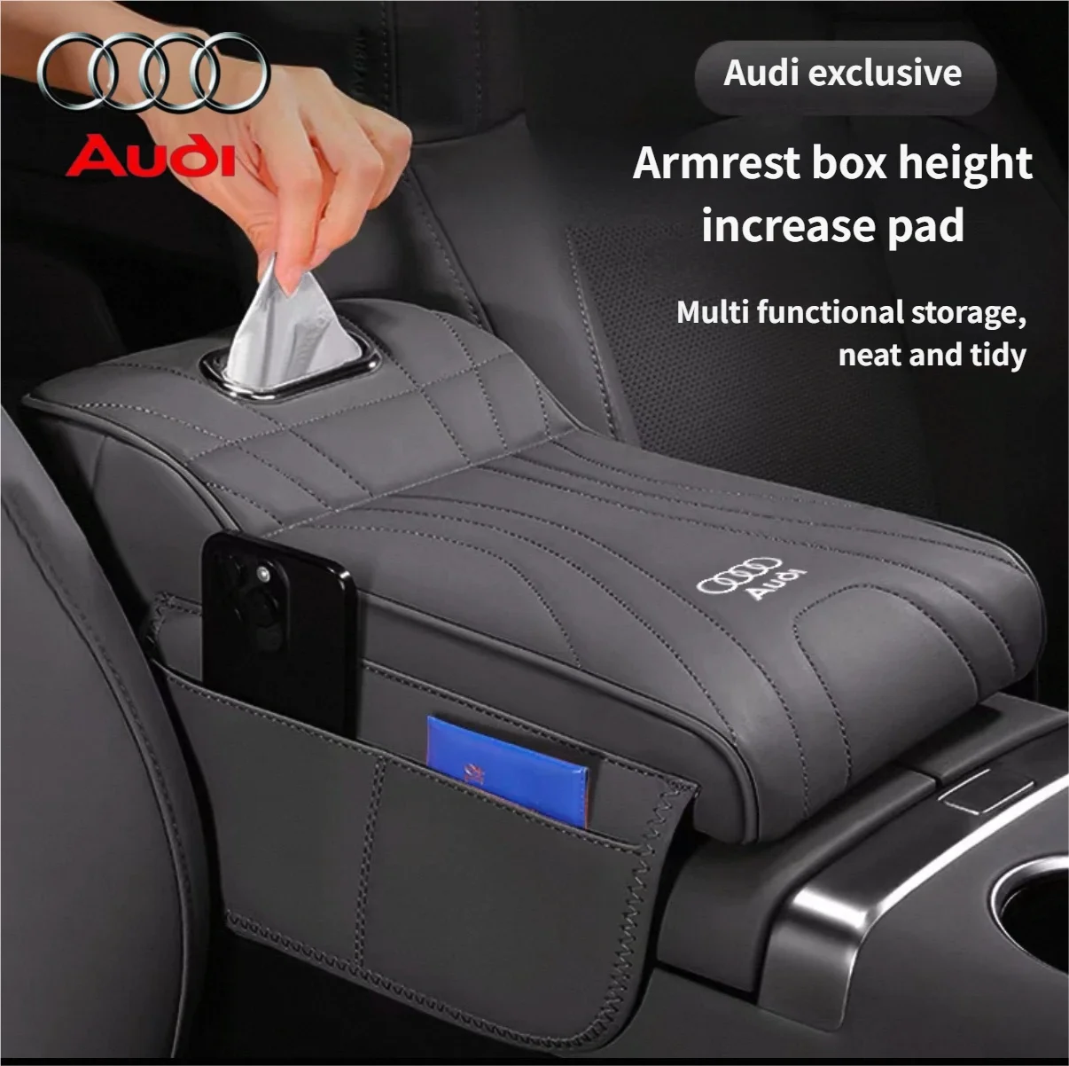 

Car Armrest Pad Leather Support Pad Protective Pad for Audi A1 A2 A3 A4 A5 A6 A7 A8 Quattro Q1 Q2 Q3 Q4 Q5 Q6 Q7 Q8 Tt Rs3 S5