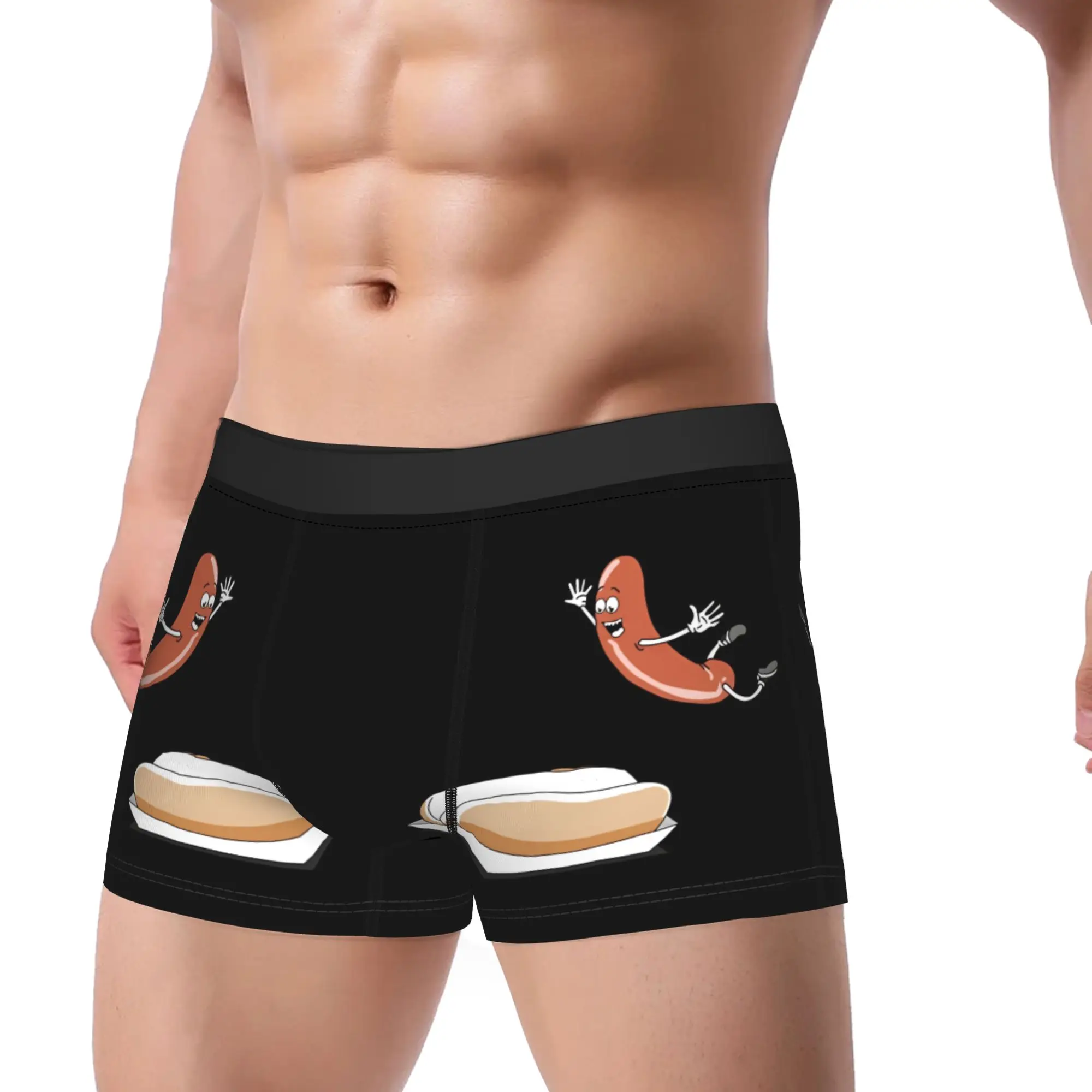 Happy Hot Dog   Power Rangers Underpants Homme Panties Male Underwear Comfortable Shorts Boxer Briefs