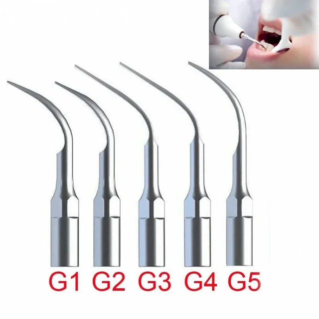 5 sztuk/partia Dental ultradźwiękowy skaler skaliowanie końcówka G1 G2 G3 G4 G5 porady Fit EMS dzięcioł rękojeść Instrument stomatologiczny