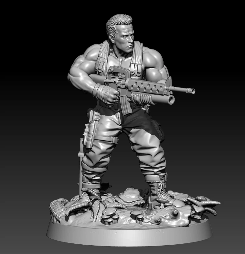 1/24 75mm 1/18 100mm Resin Model Jungle Warrior Soldier Figure Unpainted No Color RW-356