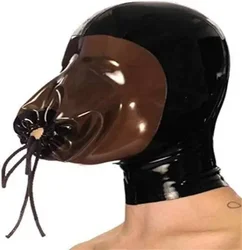 Latex Hood Gummi Rubber Mask Sealed Experience Suffocation  Cosplay Fetish fashion