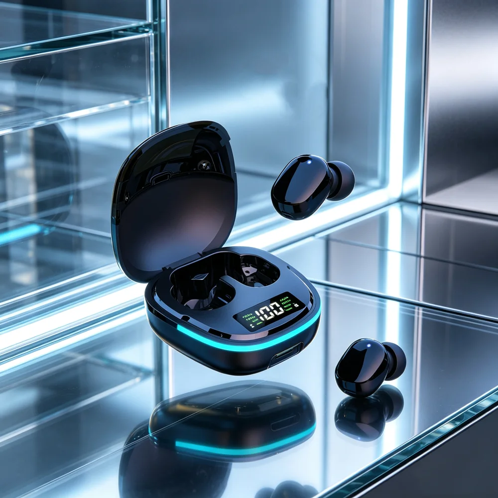 Original Wireless Bluetooth Headphones Tws Waterproof Earbuds Earphones Digital Display Heaset Large Capacity Charging Case