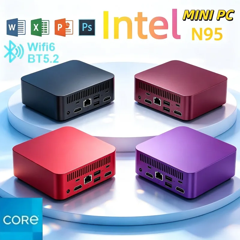 Compact 2026 New PC MINI Core N95 16GB RAM 1TB 2TB SSD WIFI 6 BT5.2 4K HD Mini Gaming Office Study Pc