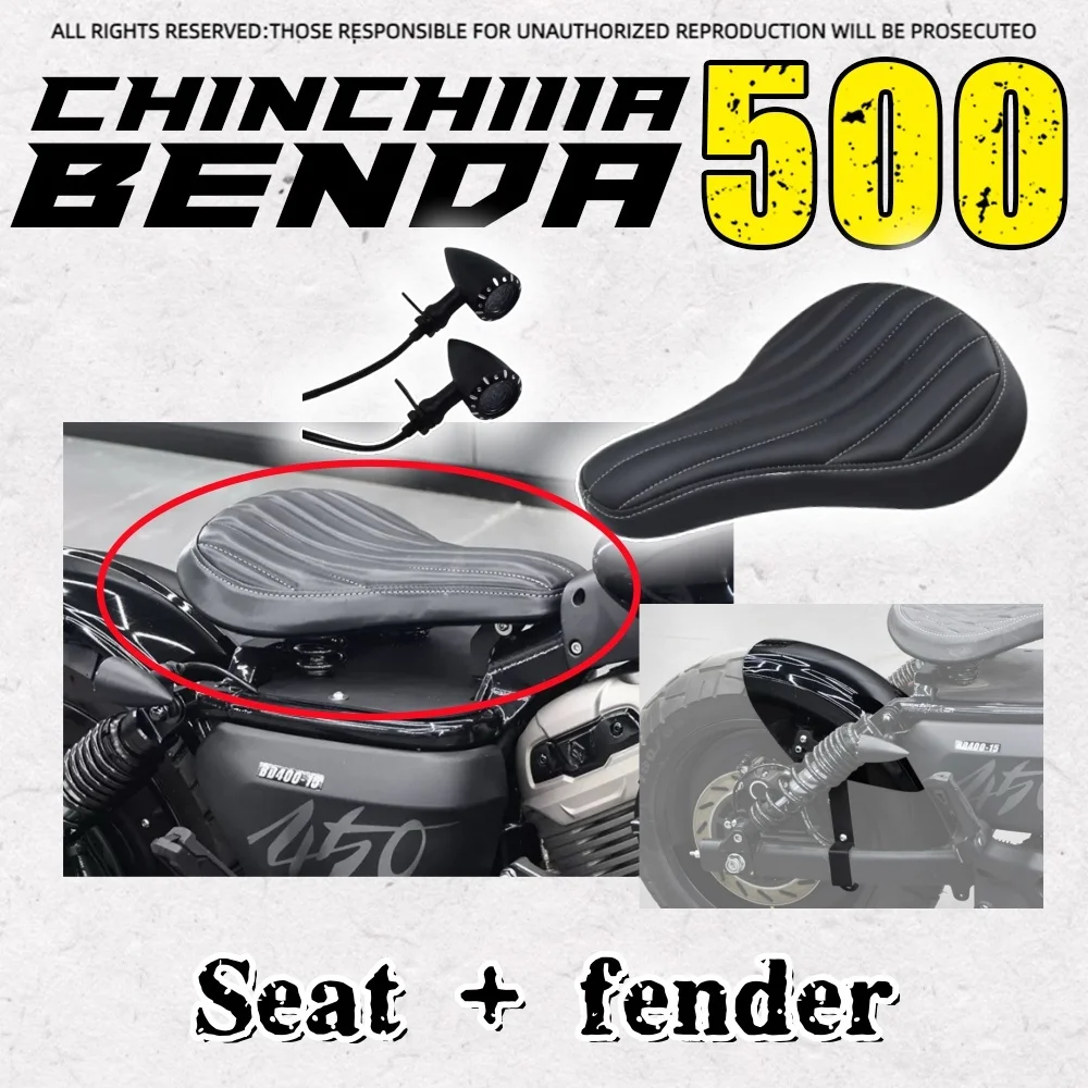

For Benda ChinchiIIa 500 Customized bobber short tail rear mud flap Retro rear fender sand removal board accessories