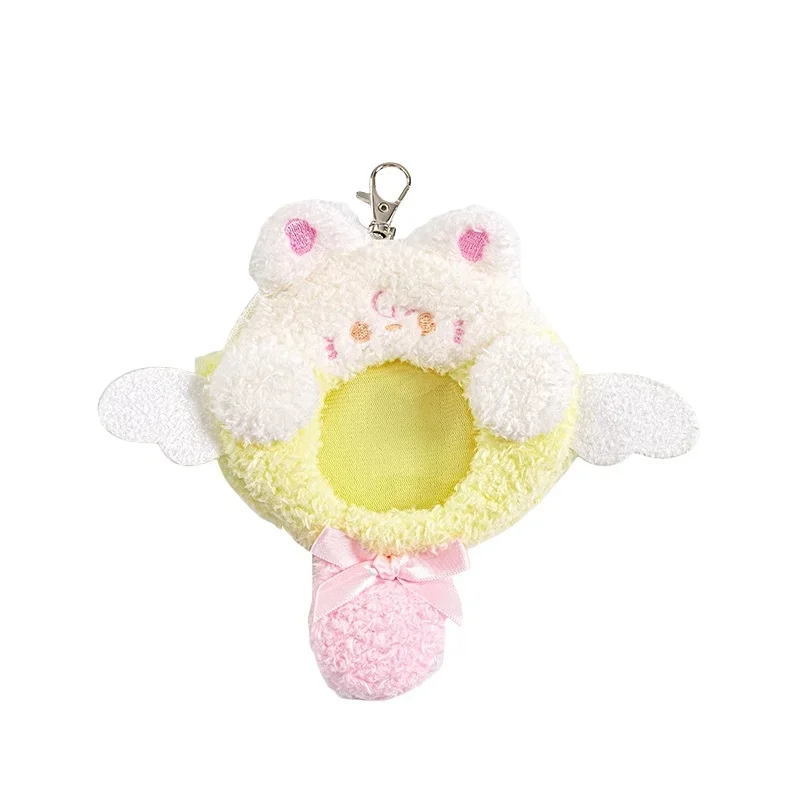 2025 Nieuwe Hond Puppy Kaarthouder Sleutelhanger Konijn Pluizige Badge Display Pluche Hanger Zachte Sleutelhanger Cartoon Dier Portemonnee Portemonnee
